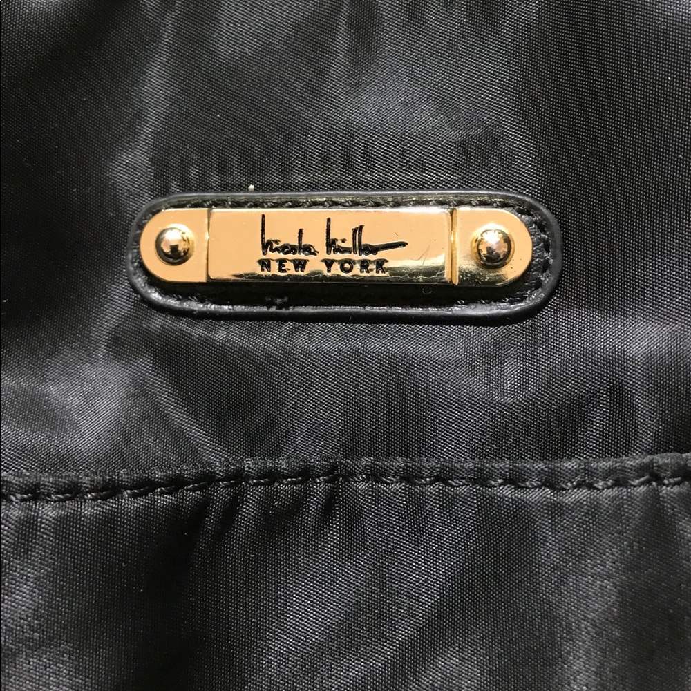 Price✂️Nicole Miller black satin hobo handbag - Picture 2 of 8